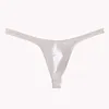 Seamless Solid Thong Men T-back Thin Low-Waisted Underpants