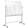 [US Local Warehouse] Mobile Double-Sided Soccer Coaching Board Height Adjustable Whiteboard with Wheels Dry Erase Board with Magnets Pen & Eraser for Coaches (Football)