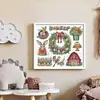 Christmas Wreath With Bunny-14CT Stamped Cross Stitch 51*44cm/20.08*17.32in