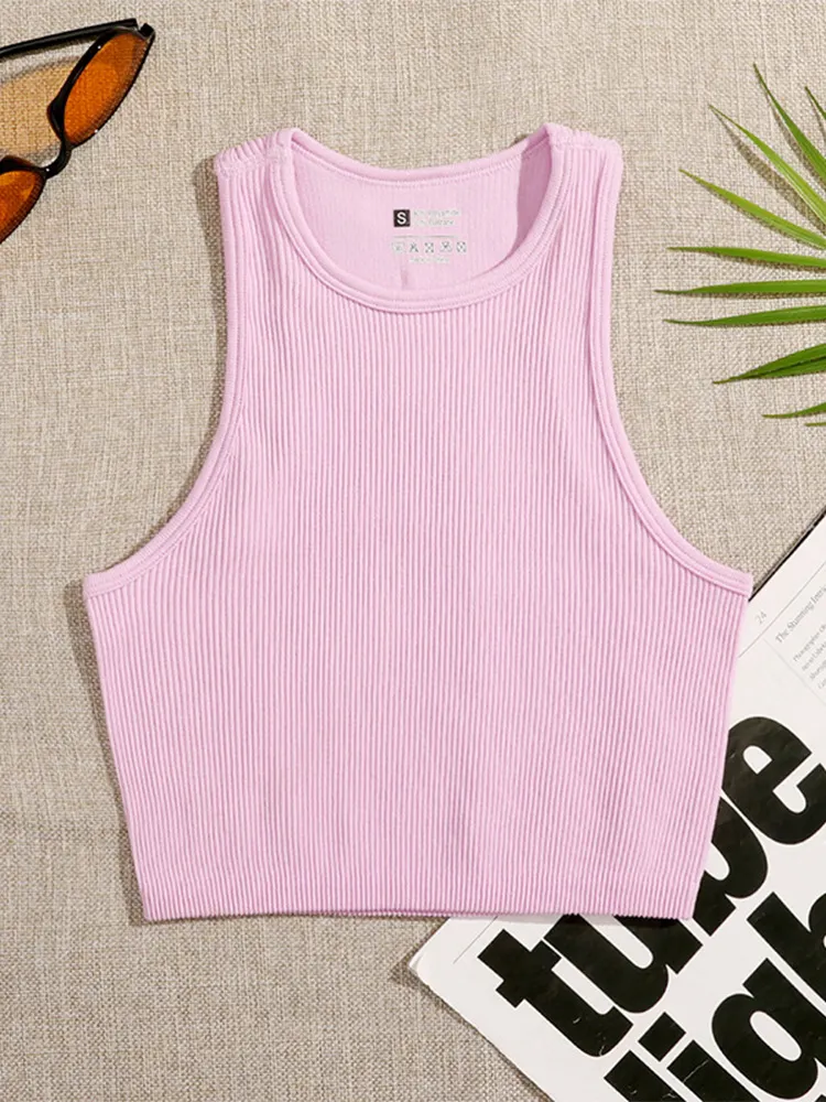 Churchf Churchf Hot Style Sports Yoga Top Nylon Fitness Running Moisture And Sweat-Breathing Seamless Knit Vest