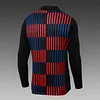 2024/2025 Barcelona Half-Pull Training Suit Stripe Red-Blue Football Shirt 1:1 Thai Quality