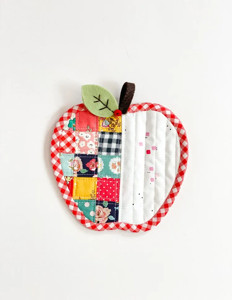 Apple pear lemon coaster template (set of three)