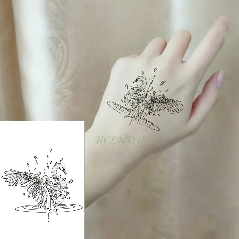 Waterproof Temporary Tattoo Sticker Wings Feather Small Element Fake Tatto Flash Tatoo Hand Arm Chest Art for Kids Men Women