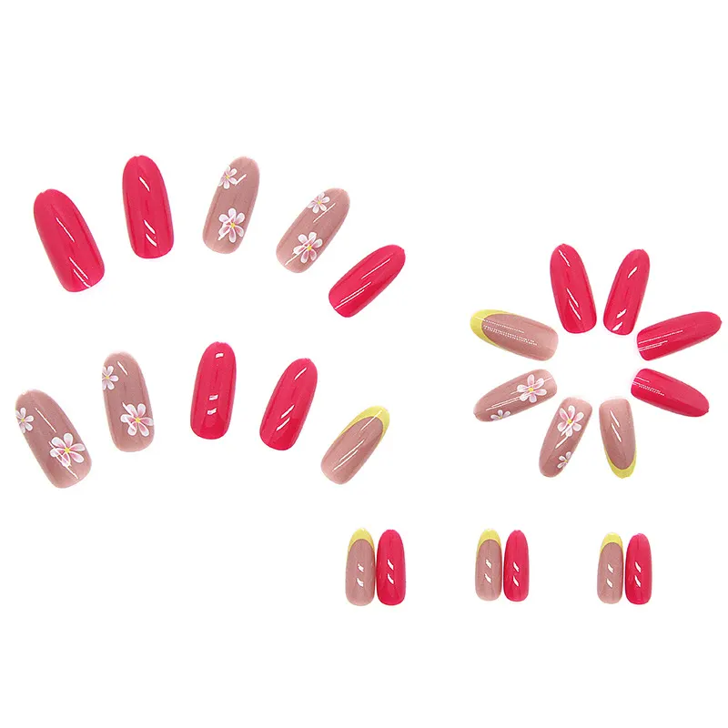 Churchf Churchf Clear New Wear Nail Nail Paste Nail Simple Floret False Nail Nail Piece Waterproof Removable