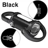 COB LED Mini Flashlight Keychain USB Rechargeable Work Light for Camping (Black)