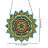 (US Local)Mandala Acrylic Special Shape Diamond Painting Mirror for Home Office Decor