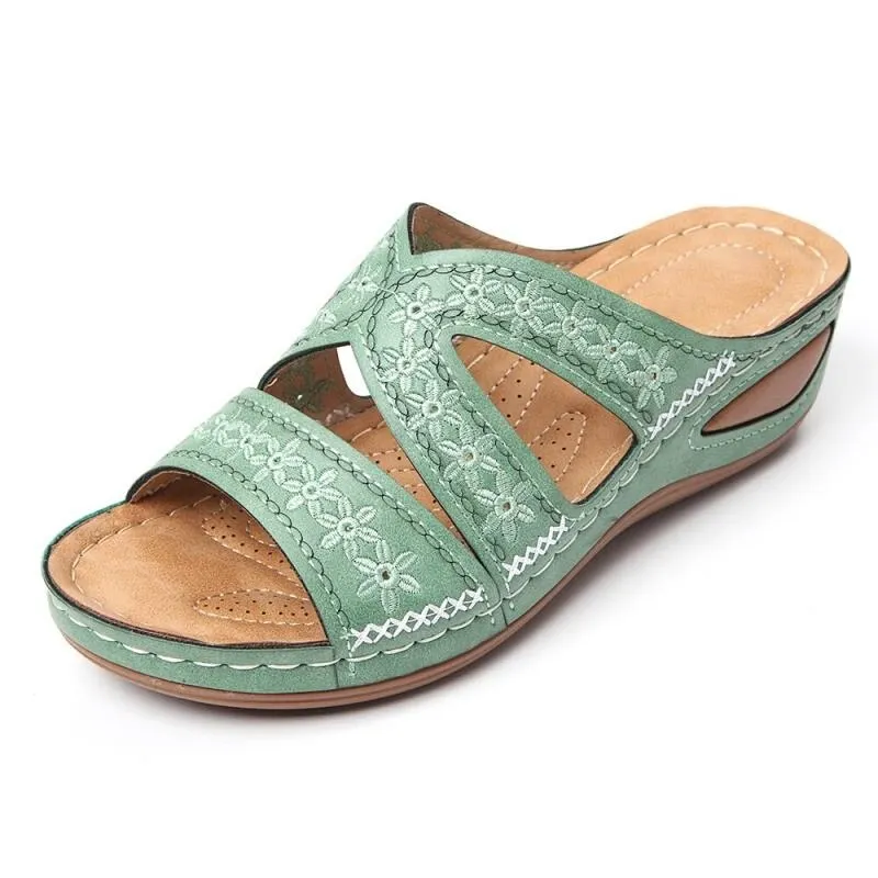 Qengg 2021 Women's Shoes New Fashion Women's Sandals Peep-Toe Shoes Woman Slip On Platfroms Flat Casual Shoes Female Wedges For Women