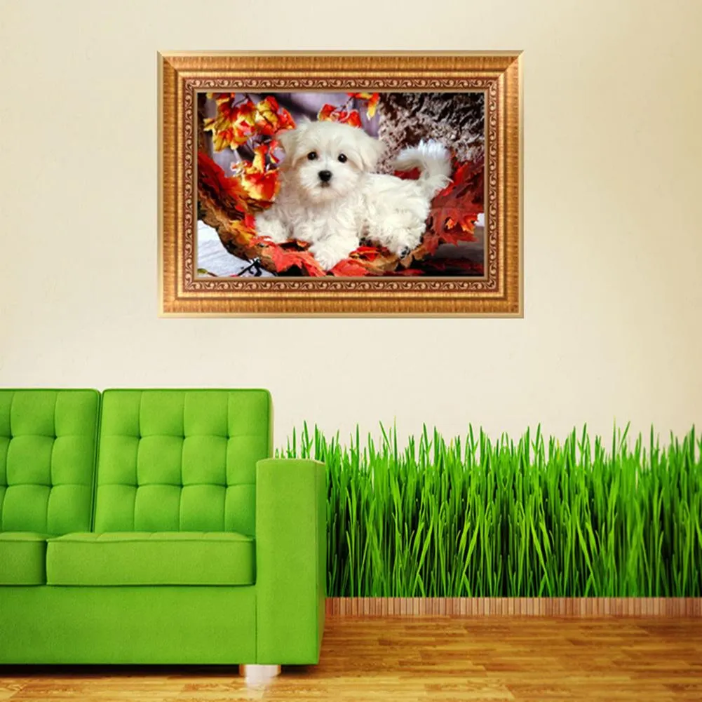 Diamond Painting - Partial Round Drill - Dog(44*28cm)