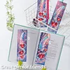 (US Local)8Pcs DIY Peacock Diamond Painting Art Bookmarks with Crystal Pendants for Gift