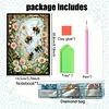 Flower Bee 5D DIY Diamond Art Painting Notebook Kit 50 Pages A5 Rhinestone Art Painting Notebook Kit for Adults Beginners Holiday Birthday Gift