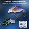 8Pcs Mini Crankbait Wobbler Fishing Lures Artificial Hard Bait Minnow Swimbait