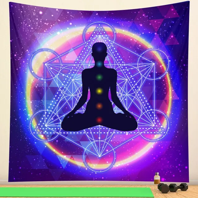 Indian mandala meditation Tarot tapestry wall decoration Mandala tapestry witchcraft Bohemian Hippie home decoration yoga mat