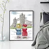 >SALE<Embroidery Eco-cotton Thread 14CT Printed Look at Pylons Cross Stitch Kit