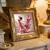 Floral Skirt Girl-Partial Special Shaped Diamond painting 30*30CM