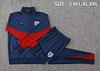Joyfball 2024/2025 England Long Zipped Jacket Royal Blue Football Jersey 1:1 Thai Quality Set