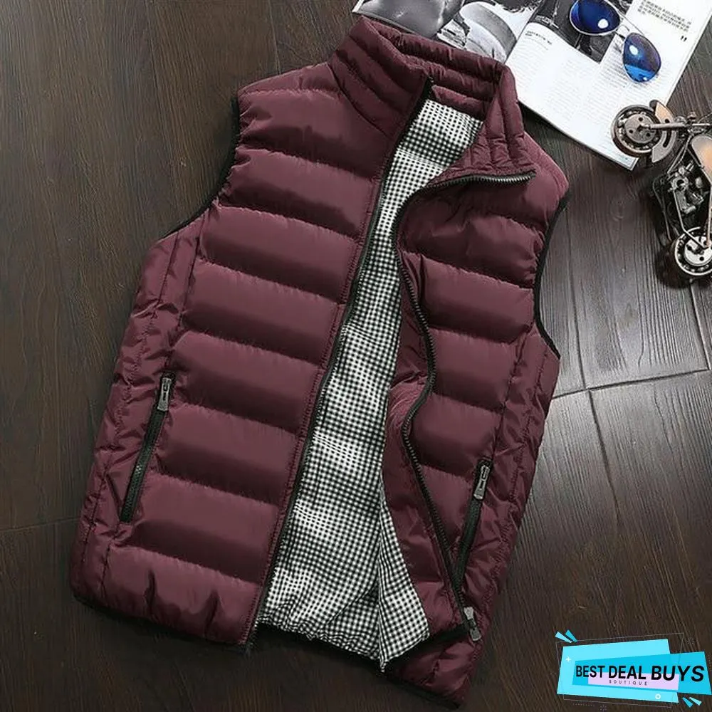 Men New Vest Mens Plus Size Warm Sleeveless Jacket Men Winter Waistcoat Men's Vest Casual Coats