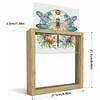 Diamond Painting Wooden Double-Sided Dragonfly Ornaments Kit with Photo Frame Desktop