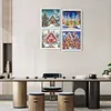 (US Local)4pack Xmas House-Special Shaped Diamond Painting Kit(30x30cm)