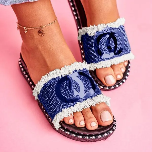 Cute Metal Tassels Slippers