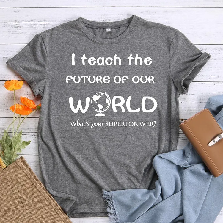 ANB -  I teach the future of our world what&rsquo;s your superpower Book Lovers Tee-010661