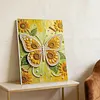 DIY Pearl Painting Sunflower Butterfly for Home Wall Decor with Frame(30x40cm)