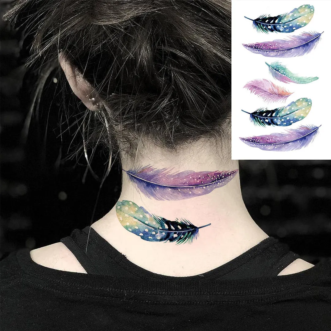 Realistic Swallow Temporary Tattoos For Women Men Whale Scorpion Wings Fake Tattoo Body Art Water Transfer Tatoos Sticker Wrist