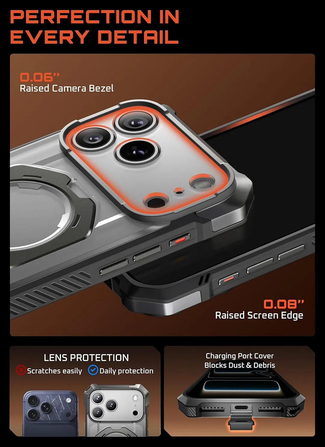 Compatible with iPhone 17 Pro Max Case with Kickstand (Unicorn Beetle Grip), [Camera Control Cover] [MagSafe Compatible] [Military-Grade Drop Protection] Heavy Duty Magnetic Phone Case