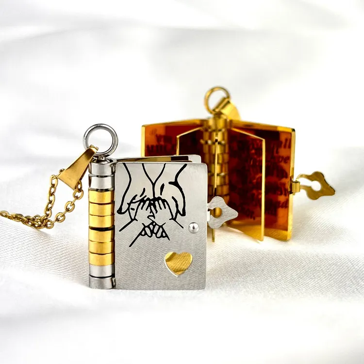 For Daughter - My Sunshine Book Necklace