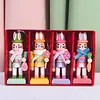 4Pcs Easter Bunny Nutcracker Cute Little Rabbit Pendant for Holiday Decoration
