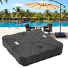[US Local Warehouse] Patio Umbrella Base 286lbs Capacity Square Market Stand with 4 Lockable Wheels