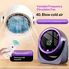 Desk Fan 100-Speed Digital Display Turbo Table Fan with Rechargeable Battery Wall-Mouted Design for Bedroom Home Office Travel