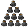10pcs Bulb Base Converters Universal E27 Flat 60W 90-240V for Restaurant Kitchen