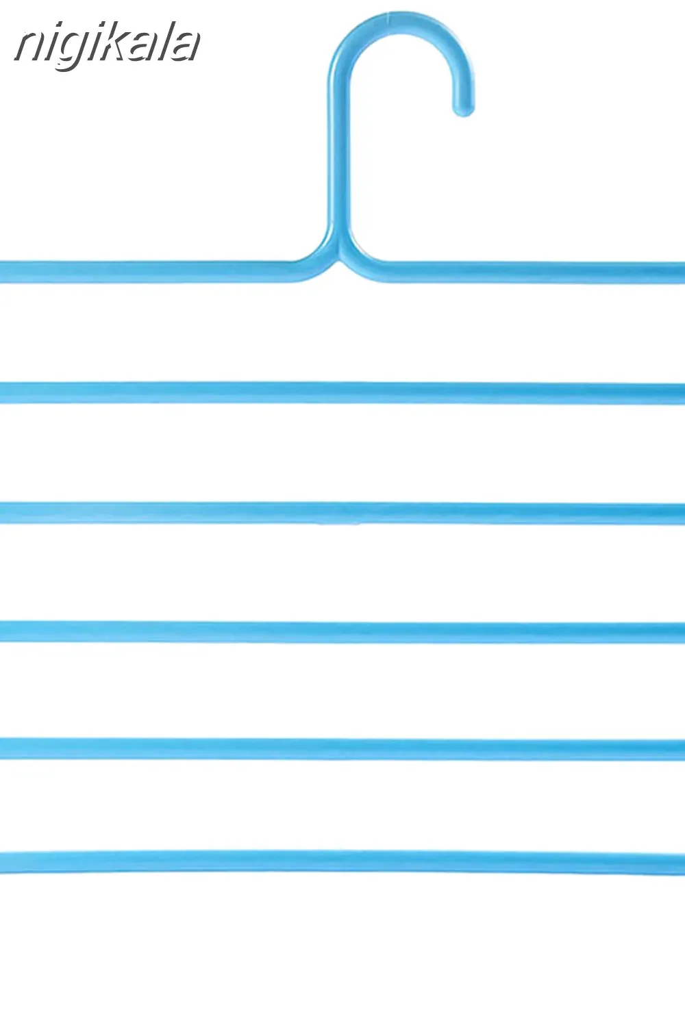 nigikala Hanger 5-layer Pants Rack Wardrobe Organizer Storage Rack Tie Scarf Belt Rack Non-slip Space-saving Plastic