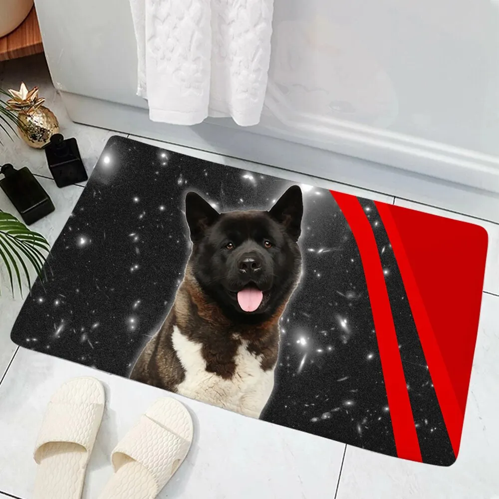 Athvotar Remember American Staffordshire Terrier Dogs Doormat Decor Print Carpet Flannel Non-Slip Doormat for Bedroom Porch