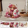 Valentines Day Yak Acrylic Special Shape Diamond Painting Desktop Decors