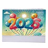 2026 DIY Special Shape Desktop Diamond Standing Calendar for Bedroom Living Room