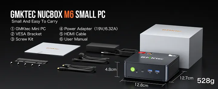 新品　ミニPC GMKTEC M6 Ryzen5 6600H DDR5メモリ AMD Ryzen 5 6600H Mini PC--NucBox M6