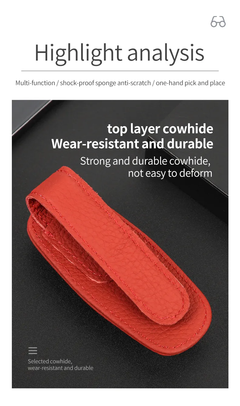 Car multifunctional double clip sun visor glasses clip card
