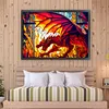 >SALE<Full Embroidery Cotton Thread 11CT Print Stain Glass Dragon Cross Stitch 60x45cm