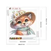 >SALE<5D DIY Partial Special Shaped Drill Diamond Painting Flowers and Fox 30x30cm