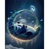 Moon Red Panda-Paint by Numbers Acrylic Painting 40*50CM