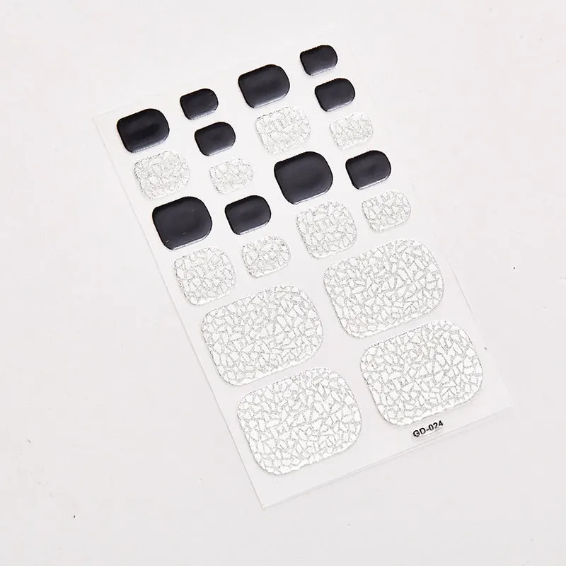 22 Tips/Sheet Shiny Nail Decoration Nail Adhesive Nail Accesoires Nail Art Decoration Nailart Sticker Adesivos Nail Tape