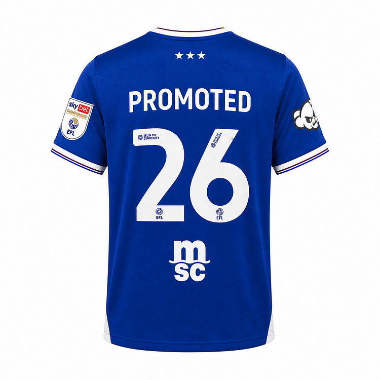 【S~4XL】Ipswich Town 25/26 Home Football Jersey（PROMOTED #26）