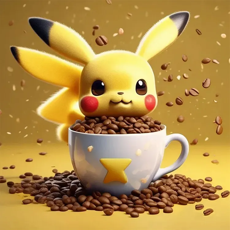 Pikachu 30*30CM(Canvas) Full Round Diamond Painting gbfke