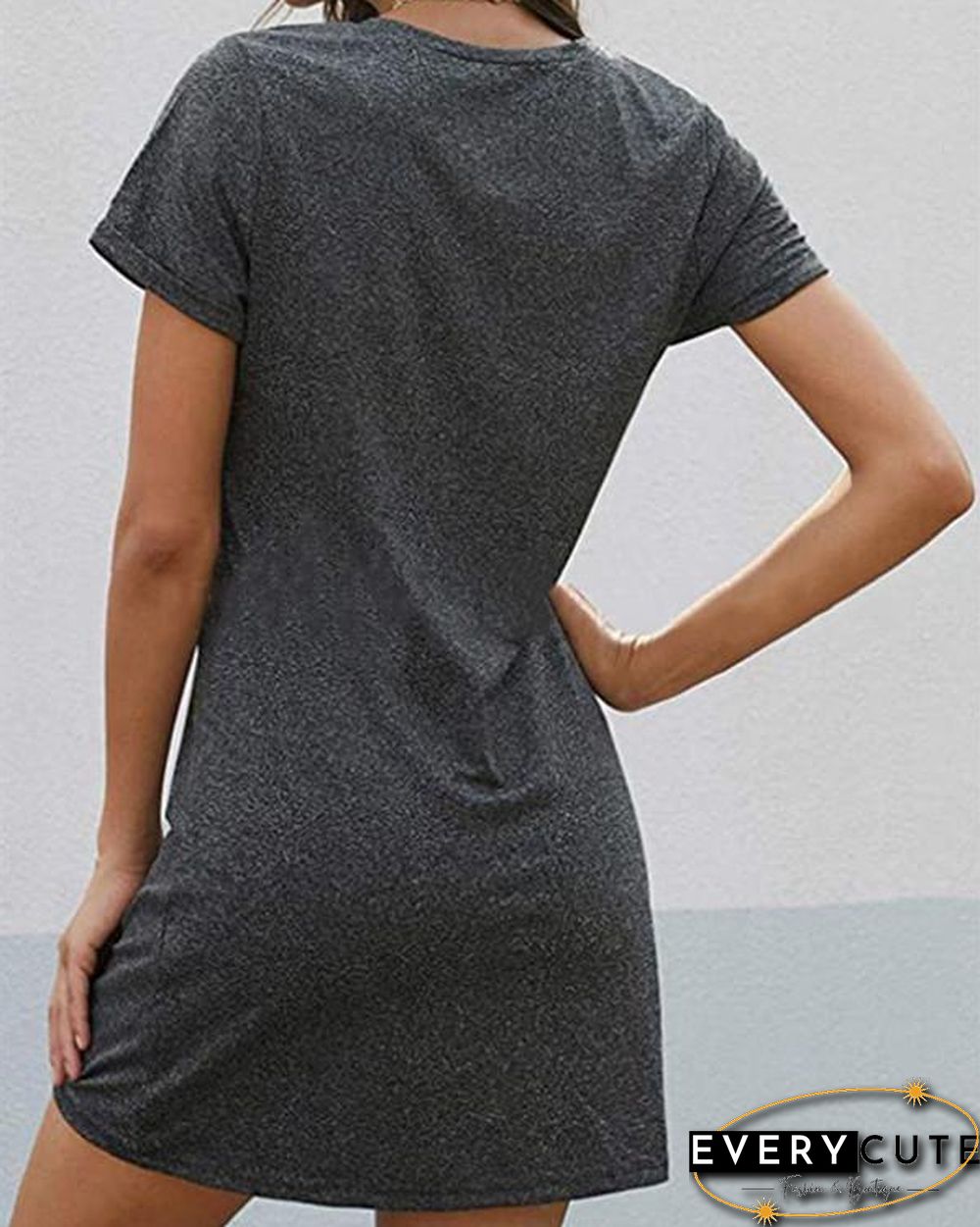 Space Dye Twist Hem Tee Dress