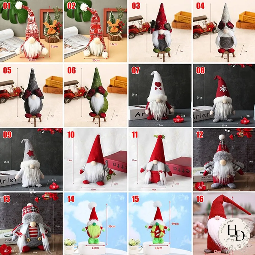 34Styles Swedish Tomte Dwarf Faceless Plush Doll Rudolph Gnomes Dwarf Santa Claus Elf Doll Ornaments