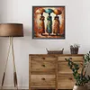 (US Local)Paint By Numbers Kit On Canvas DIY Oil Art African Woman Home Wall Decor 40x40cm