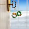 5pcs/set DIY Garland Xmas Wreath Diamonds Painting Keychain Kits