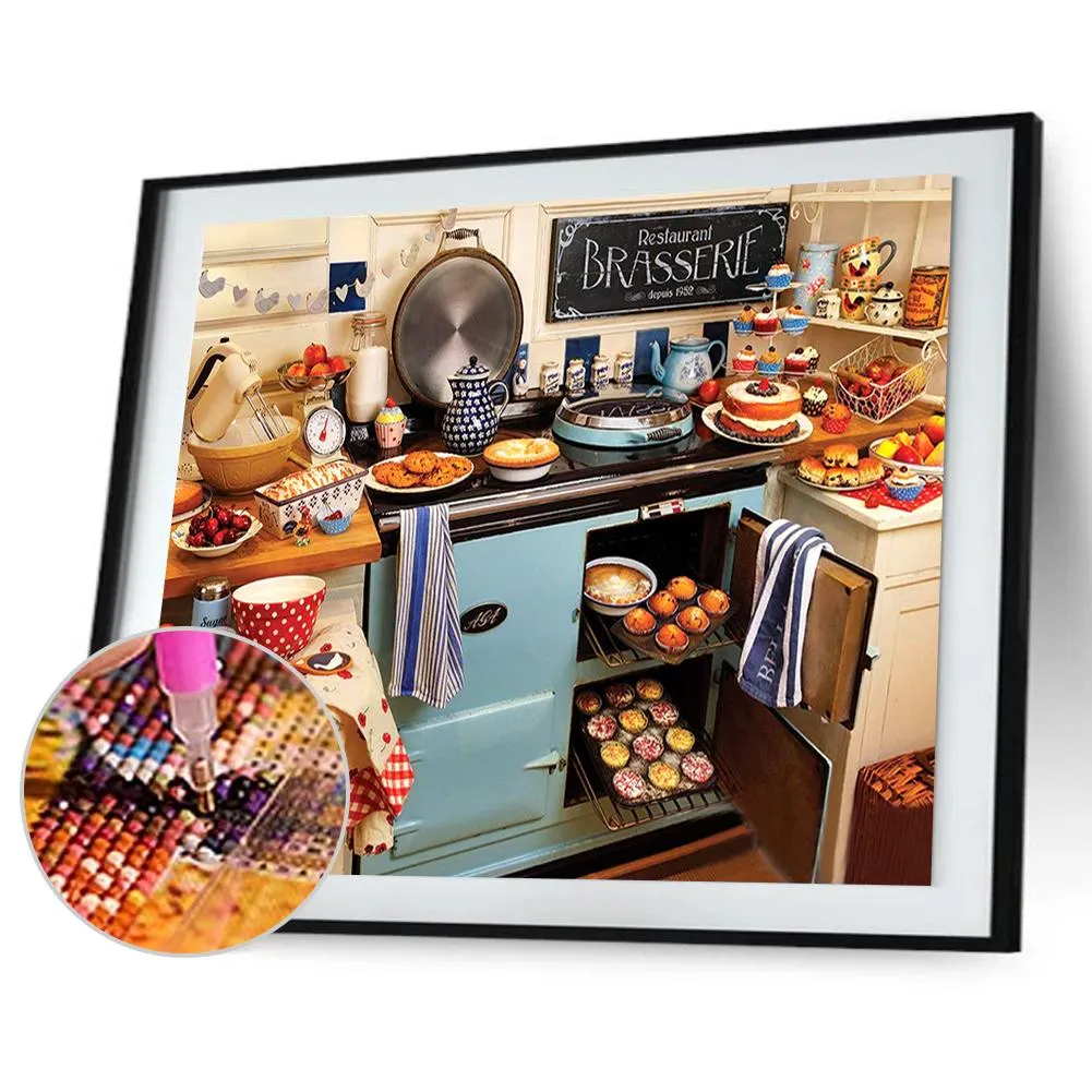 Diamond Painting - Full Round Drill - Mosaic Kitchen Pattern(40*30cm)