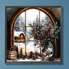 (US Local)Paint By Numbers Kit On Canvas DIY Oil Art Windowsill Picture Home Decor40x40cm